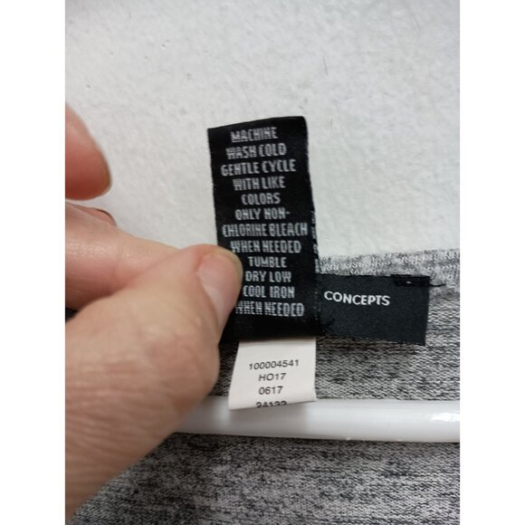 Inc INternational Concepts Top Womens Large Gray Soft Knit BOHO Lace Up Hem - Picture 7 of 10